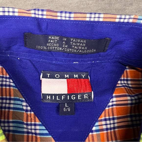 Retro Tommy Hilfiger Multicolor Casual Button Down Shirt - Picture 3 of 5